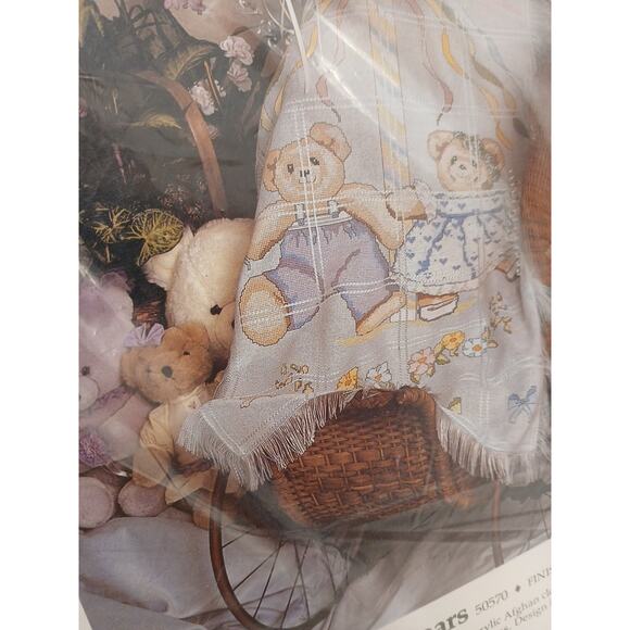 Kit Counted Crossstitch Baby Afghan Something Special Teddy Maypole Bears 50570 - Picture 7 of 9